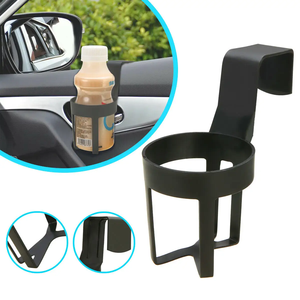 Siyah araç için içecek tutucu içecek şişesi fincan bağlar tutucular iç araba aksesuarları arka koltuk masa kutusu cep telefonu oto Styling