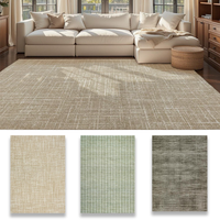 Modern High Pile Tufted Wool Polyester Blend Eco-Friendly Floor Carpet Rug Soft Anti-Collapse Solid Color Latex Backing Bedroom