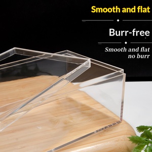 Contenedor de Plástico Transparente Rectangular, Grado Alimenticio, Caja de Almacenamiento Gruesa con Tapa para Dulces, Regalos, Coleccionables, Exhibición - Product Image 2