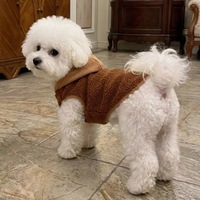 Veste en polaire d'agneau chaude pour animaux de compagnie, automne-hiver, à deux pattes, pour petits chiens, Teddy, Bichon Frisé