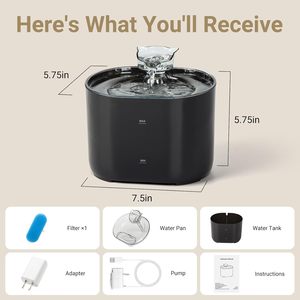 Dispensador de Agua Automático para Mascotas, Gran Capacidad, Fuente de Agua para Gatos, Sin BPA, 4 Niveles de Filtración, Bebedero para Perros, Suministros para Mascotas - Product Image 6