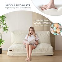 Housse lavable canapé compressé extra épais et long canapé-lit pouf lit canapé-lit pliant matelas de sol pour adultes
