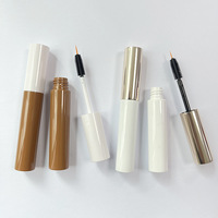 Emballage de tube cosmétique écologique personnalisé en usine, 2-en-1, pour eyeliner, sourcils et liquide stimulant la croissance des cils, 8 ml, avec bouchon à vis en aluminium