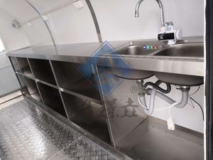 Fabriqué en usine en Chine Fabrication personnalisée à bon prix Crème glacée Hot Dog Mobile 400CM Modèle rond Food Truck avec cuisine complète - Product Image 3