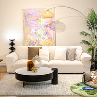 Ensemble de canapés en tissu crème de luxe moderne, canapé modulaire minimaliste pour salon, canapé nuage haut de gamme, mobilier confortable pour la maison, Baishangju