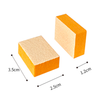 Bloc de tampon à ongles jaune vif 2 voies Mini Kits de pédicure jetables Tampon à ongles coloré Fabricant de grain 80/100/120/150/180