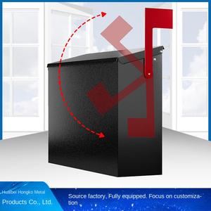 맞춤형 미국식 잠금 해제 간편 철제 신문함 우편함 벽걸이형 외부 우편함 (설치 미완료) - Product Image 3