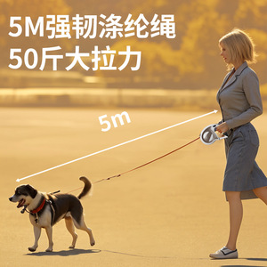 Correa Retráctil Automática para Perros JH-8801-S para Razas Medianas, Uso en Exteriores, con Función de Parada con un Toque - Product Image 3