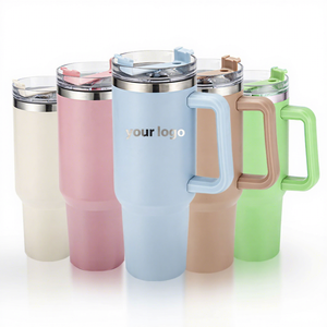 Vaso Térmico de Viaje Personalizado con Logotipo, de Acero Inoxidable, Ecológico, de 40 oz, con Asa y para - Product Image 1