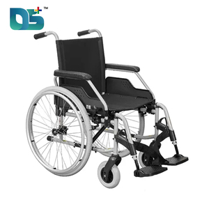 Conception populaire cadre en alliage d'aluminium a parlé pneus épais cuir siège confortable déflecteur genou frein Durable fauteuil roulant manuel - Product Image 1