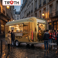 Camion de restauration mobile personnalisé Truth, remorque pour hot-dogs, café, pizza, équipement de cuisine en acier inoxydable, à vendre