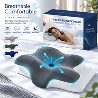 Oreiller cervical en mousse à mémoire de forme, sans odeur, ergonomique, en forme de papillon, pour le soutien du cou, oreiller orthopédique pour dormeurs latéraux