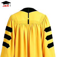 Togas de Graduación Doctoral Amarillas de Lujo al por Mayor, Túnica y Birrete de Graduación de Doctorado en Oferta