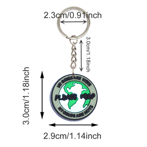 Quà lưu niệm cho quà tặng của công ty Hòa Bình Trái Đất <span class=keywords><strong>Keychain</strong></span> tùy chỉnh Anime Key Ring PVC móc chìa khóa quà Tặng mới lạ mặt dây chuyền móc khóa - Product Image 3