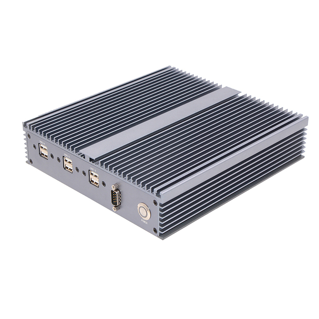 Industrial Mini Box PC J1900 Fanless Cooling 6Serial Ports Dual LAN 8USB DDR3L Memory VGA 12V Wide Temp Rugged Fanless Design