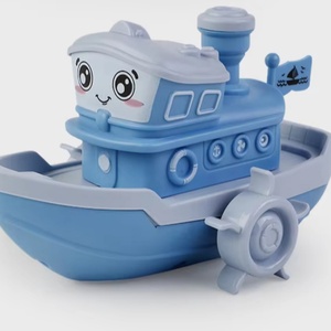 Promotional <b>Toys</b> Children Gift <b>Swimming</b> Bath Cute Wind Clockwork Ship DIY Assemble Plastic Water Play Surprise Spring Boats - Product Image 2