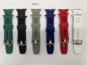 Correas de Reloj de Silicona con Hebilla Plateada Negra, Deportivas e Impermeables, para <span class=keywords><strong>Apple</strong></span> IWatch Band Ultra 8 7 6 5, Venta al Por Mayor de Fábrica - Product Image 6