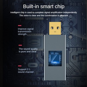 Adaptador de Audio USB Externo a 3.5mm, <span class=keywords><strong>Tarjeta</strong></span> de Sonido Compatible con Computadoras/Laptops/<span class=keywords><strong>PS4</strong></span> - Product Image 6