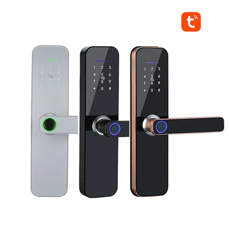 Smart Home Tuya TTLock WiFi Remote Keyless Entry Finger abdruck Biometrisches intelligentes Türgriff schloss für Airbnb Office Schlafzimmer