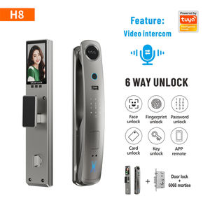 OEM Tuya kunci pintu Video pintar, kunci pintar 3D kamera rumah pintar aluminium paduan seng dengan kata sandi kunci pintar Digital - Product Image 5
