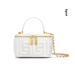 <span class=keywords><strong>Bosso</strong></span> Alice Bag 2023 Fashion Diamond Checkered Chain Makeup Bag con cremallera, Small Fragrant Style Bolso cruzado para mujer - Product Image 1