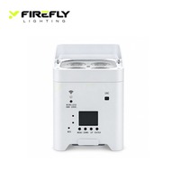 Projecteur LED sans fil DMX rechargeable 6-en-1 RGBWA UV 4x18W pour scène, idéal pour mariages et événements