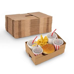 Custom Embossed Fish Chips Fast Food Packaging Boxes Disposable Take Away Snack Pack Biodegradable Sustainable Food <b>Container</b> - Product Image 1