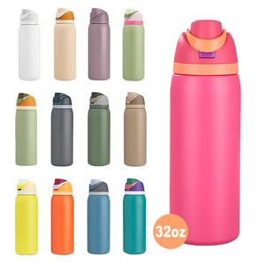 Bouteille d'eau portable isotherme en acier inoxydable 304 de 32 oz sans BPA avec infuseur à fruits, double ouverture pour boire, idéale pour le sport et les voyages - Product Image 1