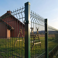 Clôture de jardin en treillis soudé 3D haute sécurité - Clôture en acier galvanisé durable et revêtement PVC à pliage en V pour villas