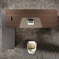 Bureau de direction moderne de luxe haut de gamme pour PDG avec bois écologique et rangement pour tiroirs à dossiers