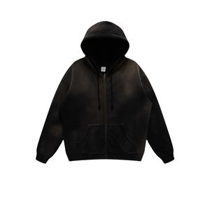 Nueva Sudadera con Capucha y Cremallera para Hombre, Estilo Lavado Ácido, Sudadera Holgada, Ropa Deportiva Esencial - Product Image 3