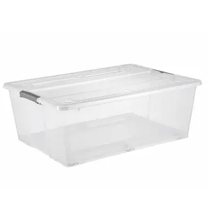 Stackable Plastic Box Pinyaoo 90l Stackable Clear Plastic Boxes Packaging Large With Wheels