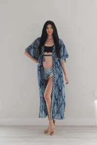 Women's Cotton Printed Fit & Flare Stylish Kaftan <b>Long</b> Dress Women's Cotton Maxi Kaftan Sexy <b>Nighties</b> Handwoven Product - Product Image 4