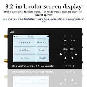 Analisador de Espectro Portátil SA6 35-6200 MHz com Software para Medição de Sinais de Rádio, Localização Direcional e Interferência - Product Image 6
