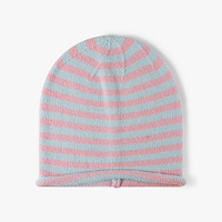 Bonnet en tricot jacquard long et ample, bicolore et rayé, élégant, en acrylique, unisexe, multicolore, pour l'extérieur, l'hiver, le ski