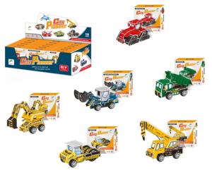 HTL 3D DIY Puzzle en papier Véhicule de construction Jouet Puzzle Mini Avion <span class=keywords><strong>Camion</strong></span> Modèle de puzzle à rétrofriction Jouet éducatif - Product Image 5