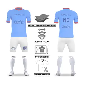Roupa de futebol uniforme de secagem rápida, venda imperdível, 2022, personalizada, equipe de subolmação, conjunto de camisa de futebol para homens
