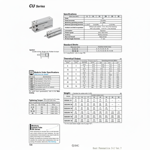 Pièces pneumatiques de CDU10-60D de cylindre de bâti libre de SMC Pneumatics - Product Image 1