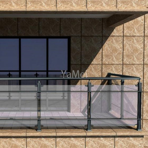 Garde-corps en verre feuilleté trempé de 10mm Garde-corps de sécurité minimaliste moderne monté au sol pour balcon et <span class=keywords><strong>baie</strong></span> <span class=keywords><strong>vitrée</strong></span> - Product Image 2