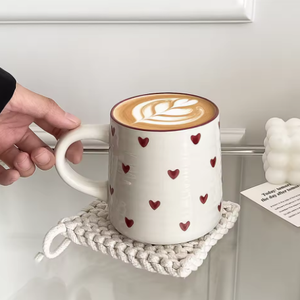 Love Design Modern <b>Ceramic</b> <b>Mug</b> Cute Little Porcelain 300ml Coffee Drinking Cup for Home Afternoon Tea Business Gift - Product Image 5