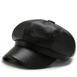 8 paneles Newsboy Caps PU cuero taxista pintor sombrero - Product Image 1