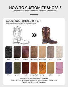 Bottes de Cowboy Western Vintage pour Hommes, Fabrication Personnalisée en Cuir de Qualité Supérieure, Design à Bout Carré, Bottes Hommes Style Mexicain - Product Image 5