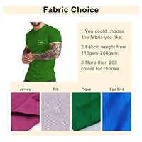T-shirt de sport slim pour homme, vente en gros, personnalisé, 95% coton peigné, 5% élasthanne, haute élasticité, noir, impression numérique pour l'entraînement