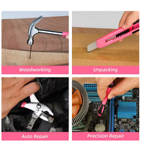 Boîte à outils manuelle en acier au carbone de 39 pièces, ensemble d'outils combinés pour la maison, kit de réparation portable, garantie d'un an