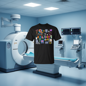 T-shirt Rad Tech au design rétro de radiologie, radiographie, échographie et tomodensitométrie - Product Image 3
