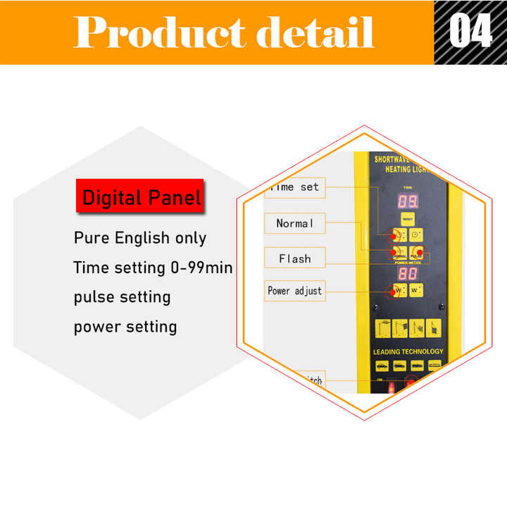 3300W Ceramic Coating Curing Lamp Shortwave Paint Heater for Car Detailing Premium Car Care Equipment