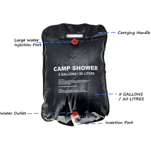 Bolsa de <span class=keywords><strong>Ducha</strong></span> Solar Plegable de Emergencia de 20L, Impermeable, para Camping, con Cabezal de <span class=keywords><strong>Ducha</strong></span> Desmontable e Interruptor de Encendido/Apagado - Product Image 3