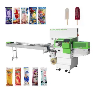 Multifunction Lolly High Speed Cream Spoon Candy Pop Stick Semi Automatic Ice Pillow Bag Pack Machine