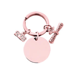 Llavero de Acero Inoxidable Pulido Espejo, Personalizable con Logotipo, <span class=keywords><strong>para</strong></span> Graduación de Secundaria y Universidad 2026, Regalo de Metal - Product Image 4