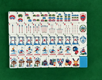 Jeu de Mahjong américain en acrylique sur le thème du ski d'hiver, personnalisé OEM, 160 pièces, marque privée, vente en gros